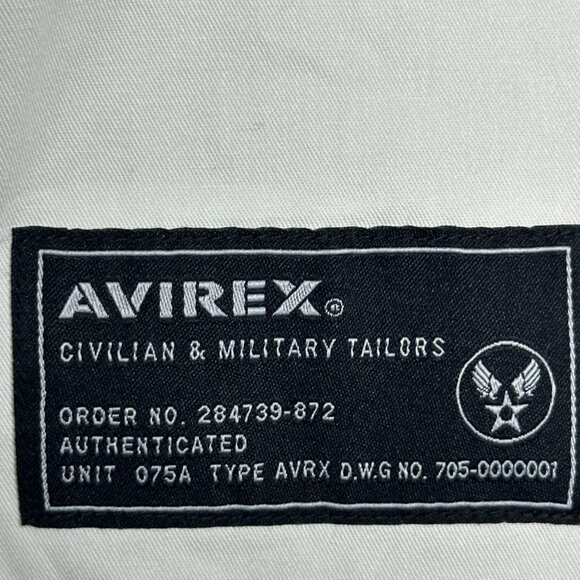 Avirex Short Sleeve Shirt Men L White Button Up Military Tailored Indie w Tags - Picture 5 of 11